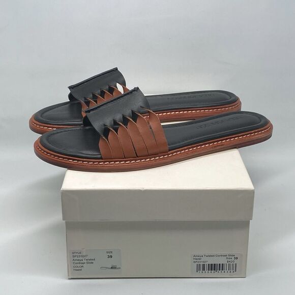 Ulla Johnson Ameya Twisted Contrast Slide Sandals size 39 - Picture 10 of 12